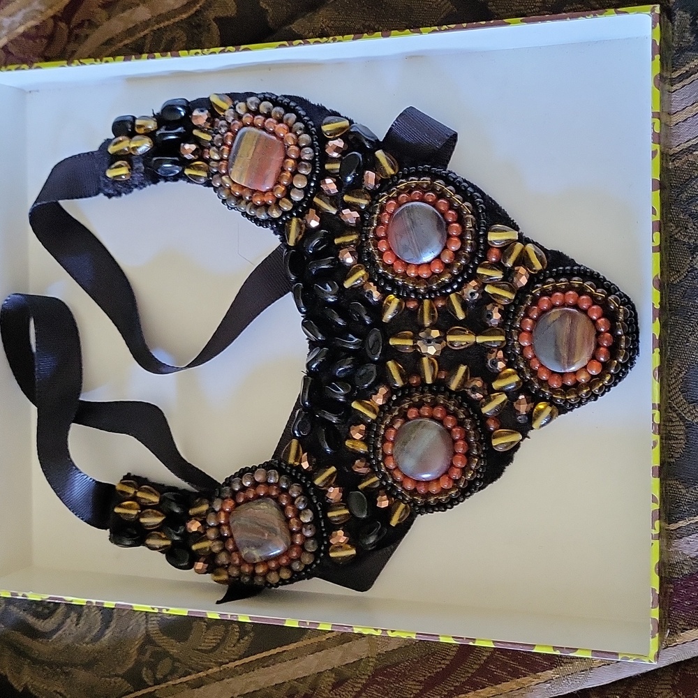Designer in puerta virrarta hand made chocker one of a kind no words fab